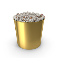 Popcorn Cup Gold PNG & PSD Images