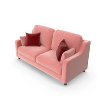 Comfy Scandinavian Sofa Pink PNG & PSD Images