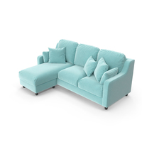 Comfy Scandinavian Blue Sofa PNG & PSD Images