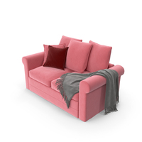 Soft Scandinavian Sofa Red PNG & PSD Images