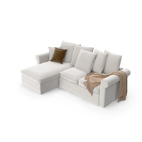Soft Scandinavian Corner Sofa White PNG & PSD Images