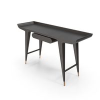 Black Wood Mid Century Working Table PNG & PSD Images