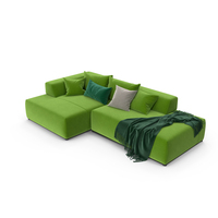 Corner Cube Sofa Green PNG & PSD Images