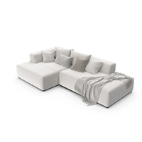 Corner Cube Sofa White PNG & PSD Images