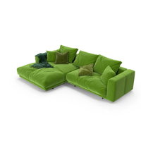 Modern Soft Corner Sofa Green PNG & PSD Images