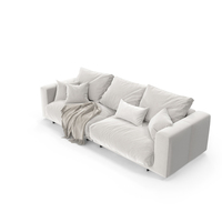 Modern Soft Sofa 2 Seats (White) PNG & PSD Images