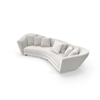 Modern Curved Sofa White PNG & PSD Images