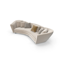 Modern Curved Sofa Beige PNG & PSD Images