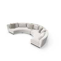 Half Circle Sofa White PNG & PSD Images
