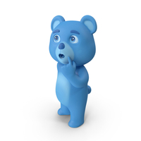 Thinking Pose Blue Bear PNG & PSD Images