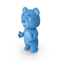 Welcoming Bear Pose Blue PNG & PSD Images