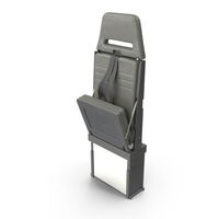 Boeing Flight Attendant Chair Folded Gray PNG & PSD Images