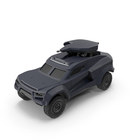 Armored Ground Interceptor Car with Raised Gun Turret PNG & PSD Images