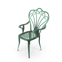 Elegant Outdoor Chair Old Bronze PNG & PSD Images