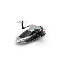 Futuristic Flying Car Concept With Rotors PNG & PSD Images