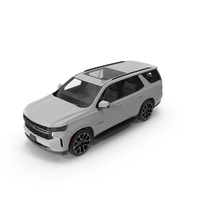 2024 Chevrolet Tahoe SUV White Simplified PNG & PSD Images