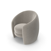 Beige Rounded Armchair PNG & PSD Images