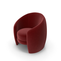 Red Rounded Armchair PNG & PSD Images