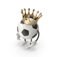 Football Character With Crown PNG & PSD Images