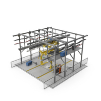 Automatic Vehicle Body Conveyor and Worker PNG & PSD Images