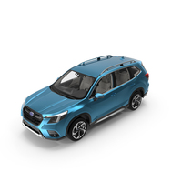Blue Subaru Forester 2022 Simplified PNG & PSD Images