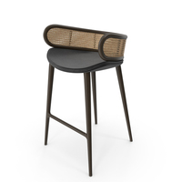 Black Rattan Bar Stool PNG & PSD Images
