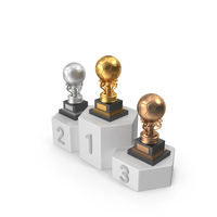 Trophy Football With Podium PNG & PSD Images