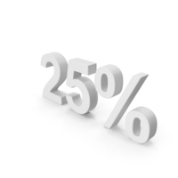 White Percent 25 PNG & PSD Images