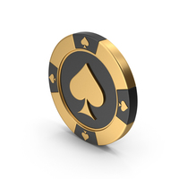 Gold Casino Chip Spade PNG & PSD Images