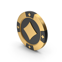Gold Casino Chip Diamond PNG & PSD Images