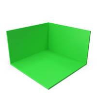 Green Studio 2 Walls Room PNG & PSD Images