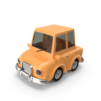 Cartoon Car Orange PNG & PSD Images