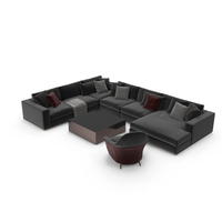Modern Living Room Furniture Set PNG & PSD Images