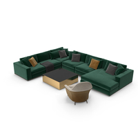 Modern Living Room Furniture Set PNG & PSD Images