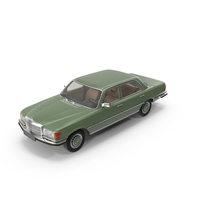Classic Mercedes Benz 350 SE Green PNG & PSD Images