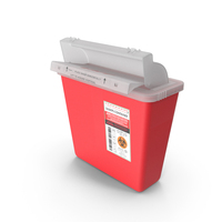 Biohazard Medical Sharps Container Open PNG & PSD Images