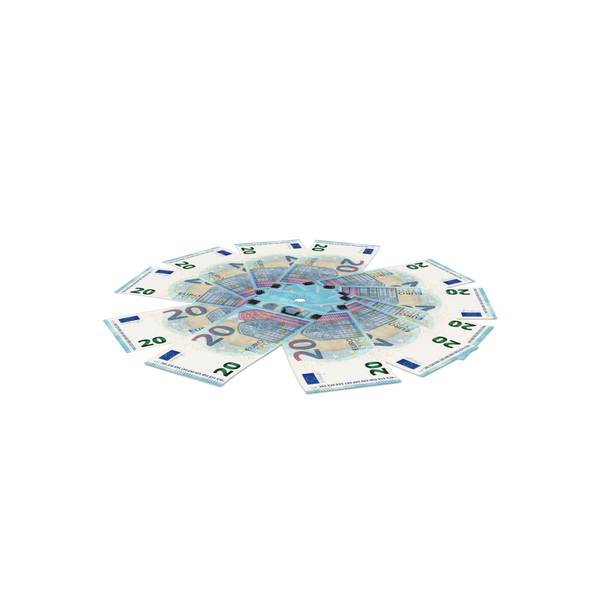 Circular Arranged Euro 20 Notes PNG & PSD Images
