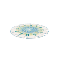 Circular Arranged Euro 20 Notes Back Few PNG & PSD Images