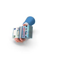 Euro 20 Holding In Left Hand Giving Bill Money PNG & PSD Images
