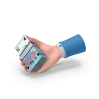 Euro 20 Holding In Right Hand Giving Bill Money PNG & PSD Images