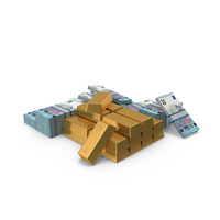 Money Gold Money Euro 20s Lots PNG & PSD Images