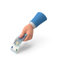 Money Left hand Giving Euro 20 Note PNG & PSD Images
