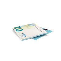 Single Euro 20 Note Fold Ground PNG & PSD Images