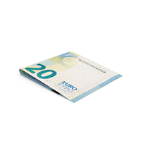 Single Euro 20 Note Proper Fold Ground PNG & PSD Images