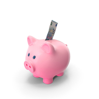 Single Euro 20 Note Save PiggyBank PNG & PSD Images
