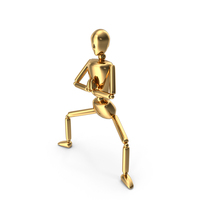 Goddess Pose Stickman Gold PNG & PSD Images
