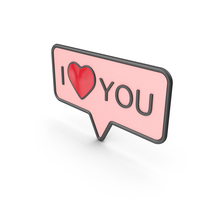 I Love You Message Symbol PNG & PSD Images