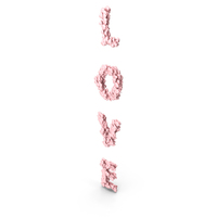 Pink Word Love From Hearts PNG & PSD Images