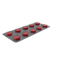 Tablets Blister With Heart Shaped Pills PNG & PSD Images