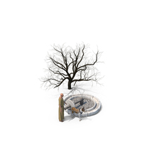 Village Priest Mule Powered Mill Stone PNG & PSD Images